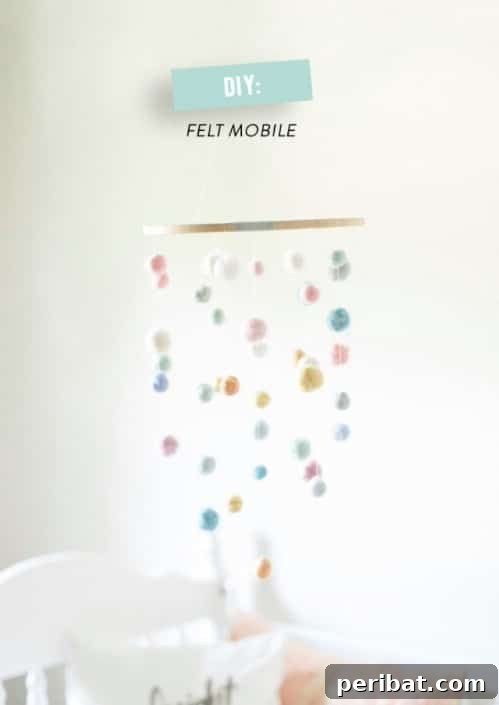 Simple DIY Felted Ball Crib Mobile