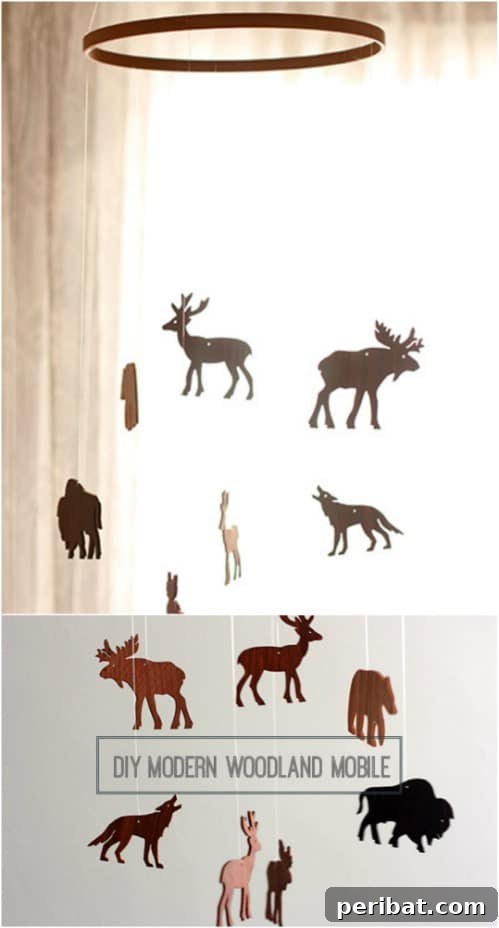 Wooden Woodland Creatures Mobile