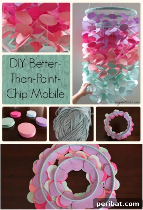 Colorful DIY Chandelier Style Mobile