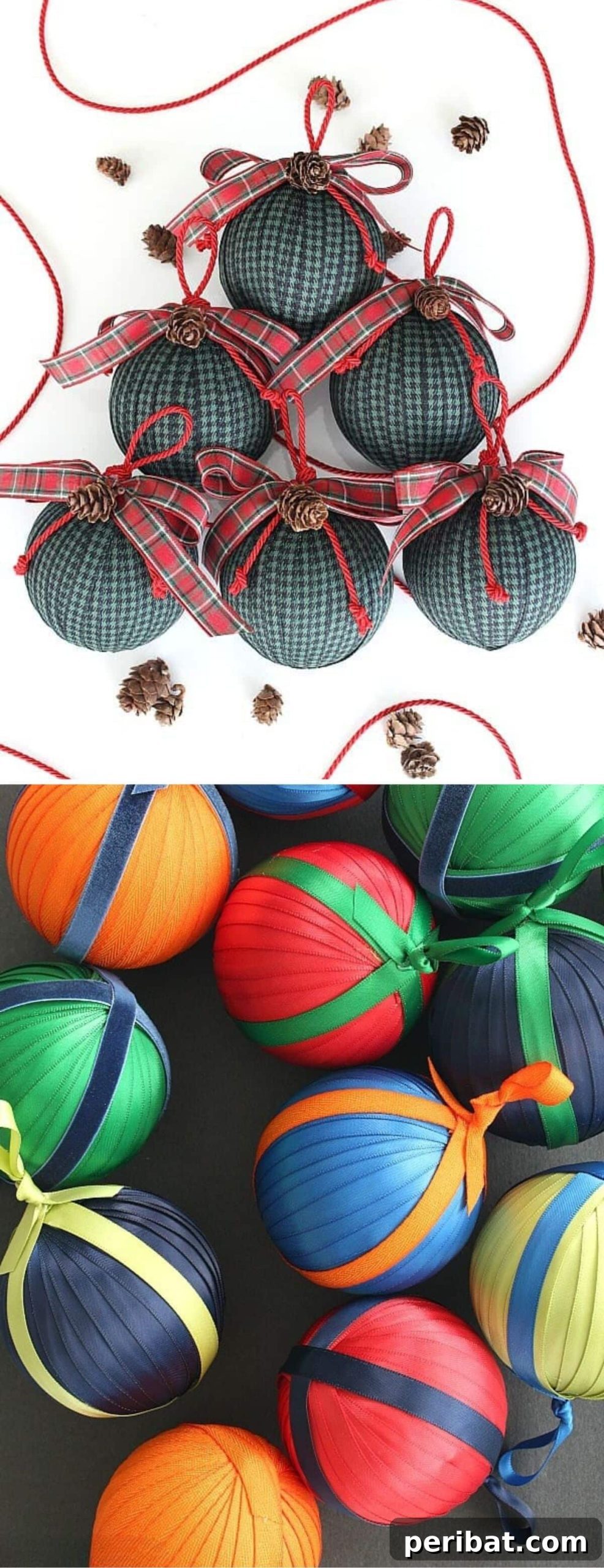 Sparkling Second Acts for Your Broken Christmas Decor 12 DIY Ribbon Covered Ornaments