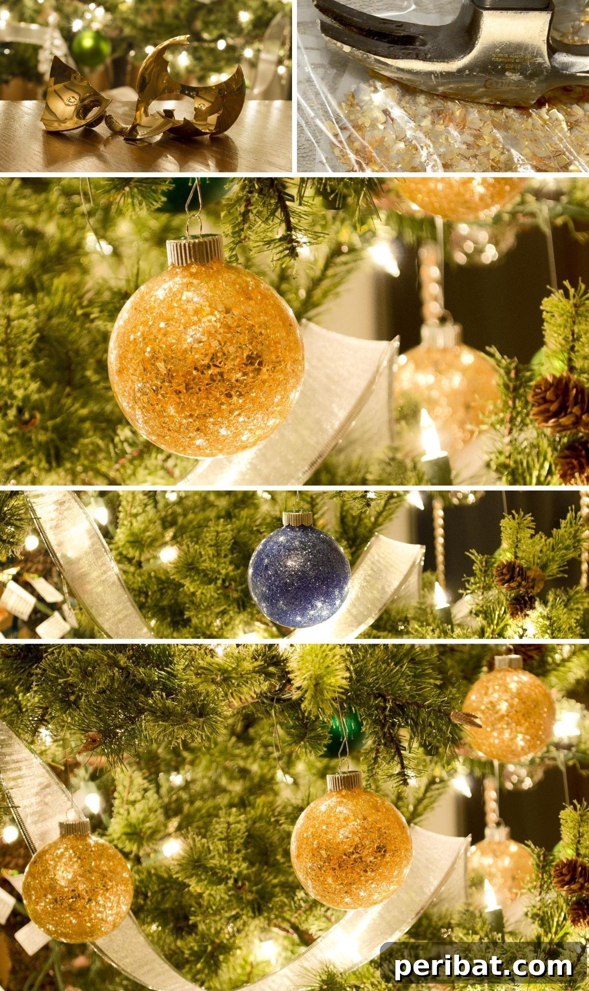 Sparkling Second Acts for Your Broken Christmas Decor 5 Upcycled Broken Glass Glitter Ornaments