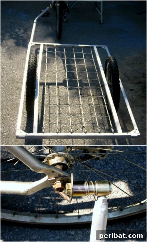 15 Ingenious Makeovers for Old Bed Frames 4 Upcycled Bed Frame into Cargo Trailer