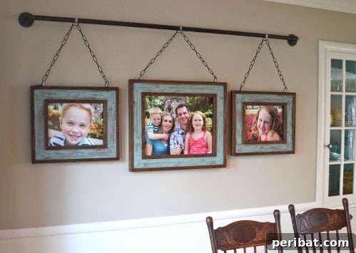 15 Ingenious Makeovers for Old Bed Frames 7 DIY Photo Display from Bed Frame Rails
