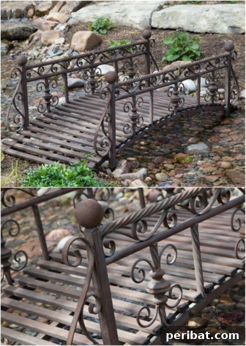 15 Ingenious Makeovers for Old Bed Frames 8 Garden Bridge made from Upcycled Bed Frame