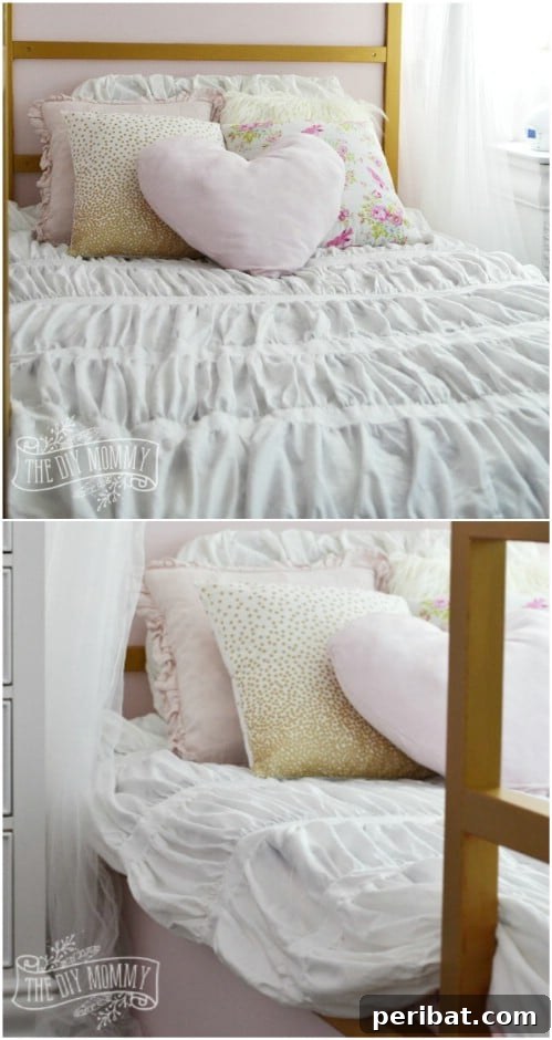 DIY Wood Beam And Lace Canopy