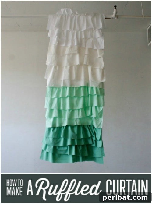 DIY Shabby Chic Ruffled Curtain