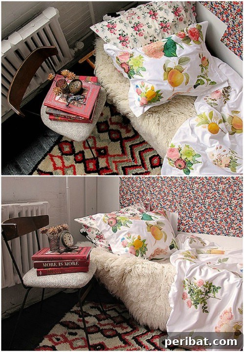 Iron Transfer Floral Duvet Cover