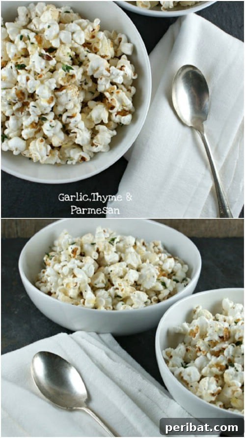 Popcorn Reinvented 30 Delicious DIY Flavors 11 Gourmet Garlic, Thyme And Parmesan Popcorn