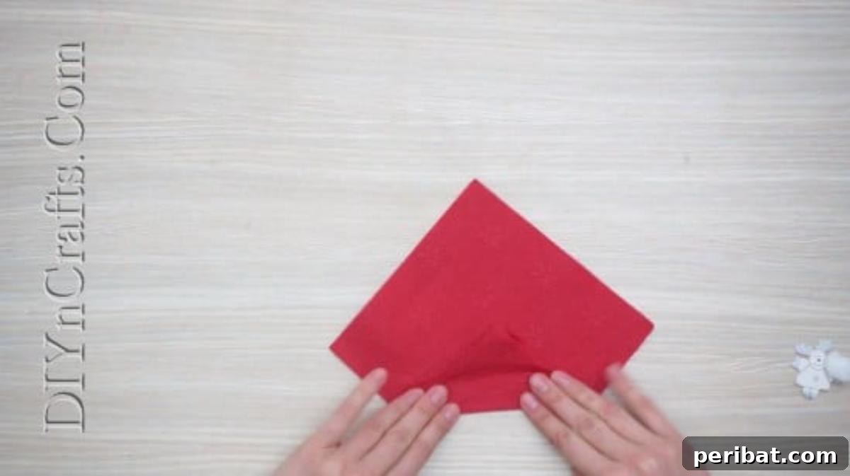 Festive Folds: 5 Simple Christmas Napkin Designs 38 Santa Hat - How to Fold These 5 Easy and Decorative Christmas Napkins
