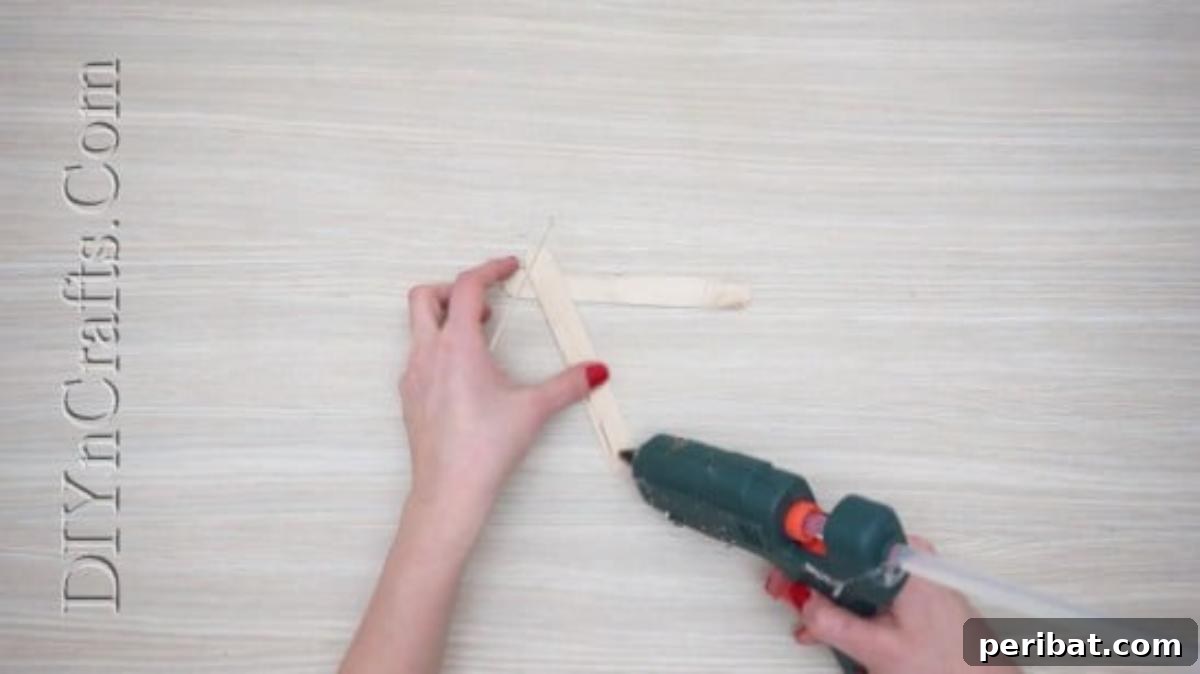 Craft Stick Rudolph Reindeer
