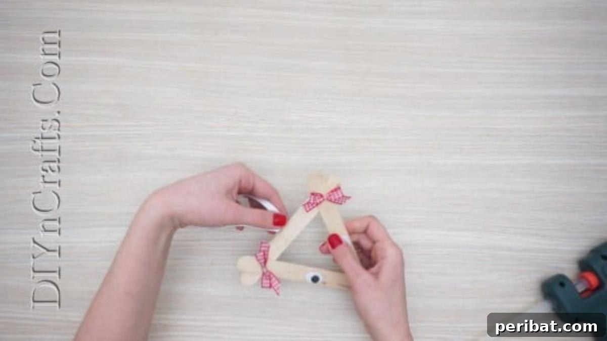 Craft Stick Rudolph Reindeer