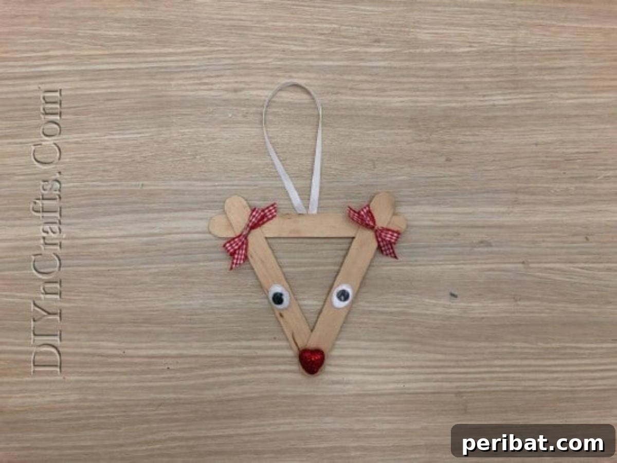 Craft Stick Rudolph Reindeer