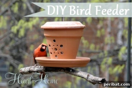 23 Kolay Yemlik Fikriyle Bahçenizi Kuşlarla Şenlendirin 19 Flower Pot Birdfeeder - 23 DIY Birdfeeders That Will Fill Your Garden With Birds
