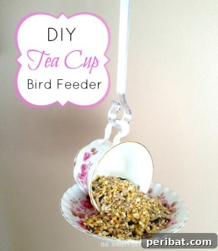 23 Kolay Yemlik Fikriyle Bahçenizi Kuşlarla Şenlendirin 5 Tea Cup Birdfeeder - 23 DIY Birdfeeders That Will Fill Your Garden With Birds