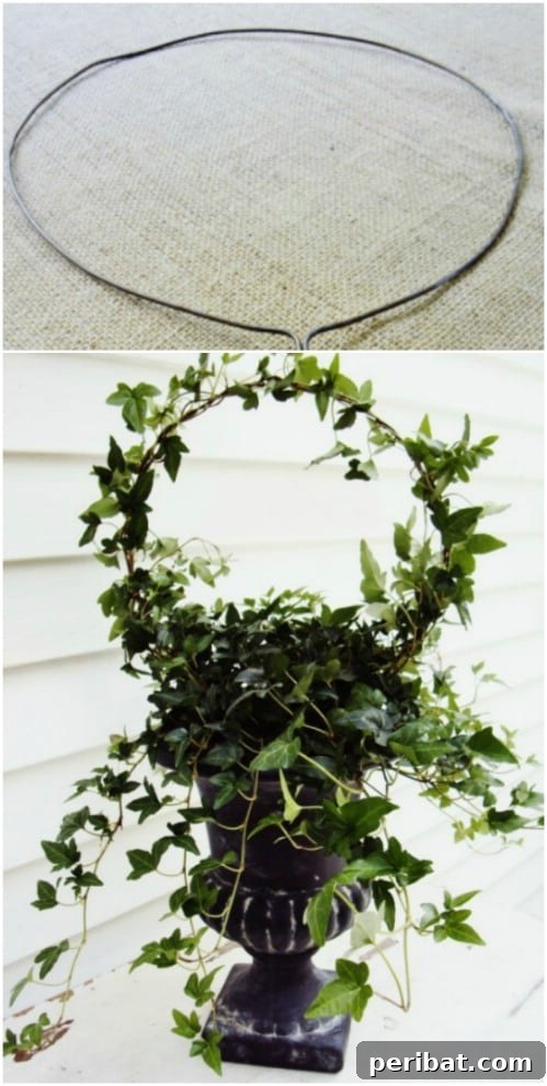 Eski Askıları Dönüştür: 16 Şaşırtıcı Kendin Yap Fikri 9 Upcycled Wire Hanger Topiary