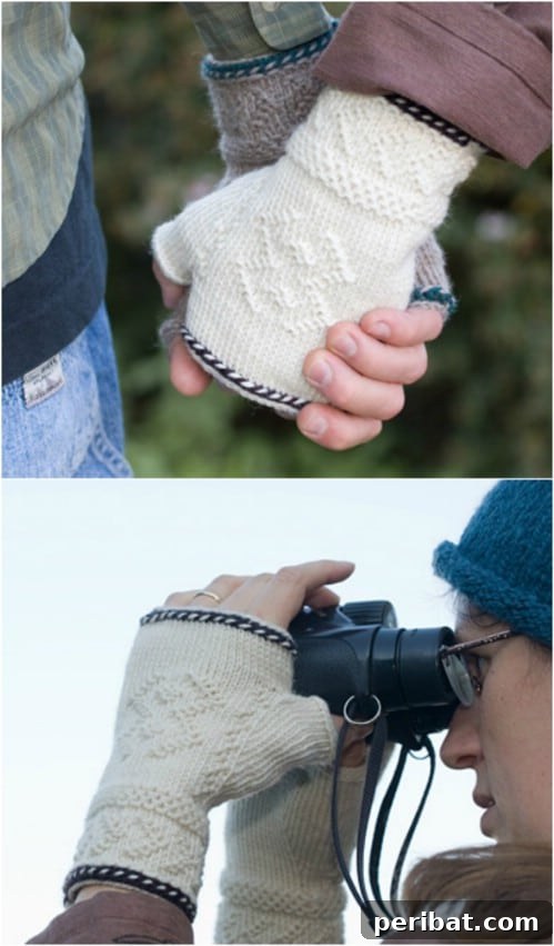 Snuggle Up: 30 Mitten Patterns to Knit or Crochet for Instant Warmth 17 Twine Knit Half Mitts