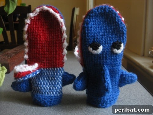 Snuggle Up: 30 Mitten Patterns to Knit or Crochet for Instant Warmth 21 So Cute Knit Shark Mittens
