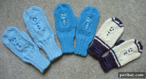Snuggle Up: 30 Mitten Patterns to Knit or Crochet for Instant Warmth 28 Knit Snowman Design Mittens