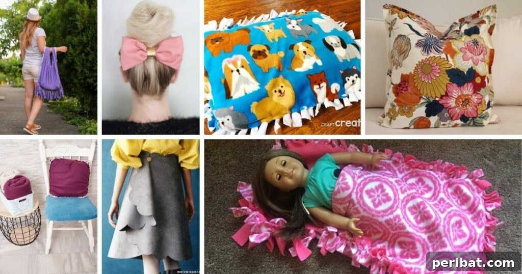 35+ Ingenious No-Sew Craft Ideas 2 No sew projects collage showcasing various easy DIY crafts like bags, pillows, and decorative items