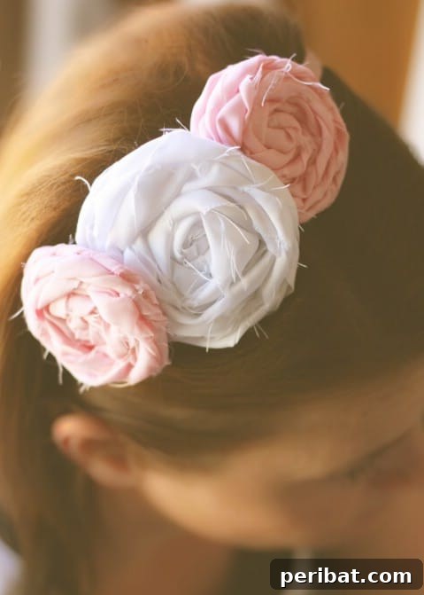 35+ Ingenious No-Sew Craft Ideas 38 Beautiful no-sew flower headband, adorned with fabric flowers