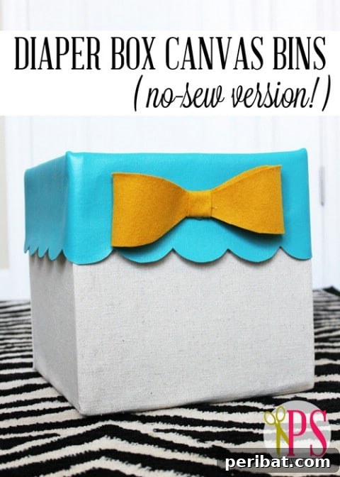 35+ Ingenious No-Sew Craft Ideas 27 Stylish canvas storage boxes, upcycled from old diaper boxes using fabric
