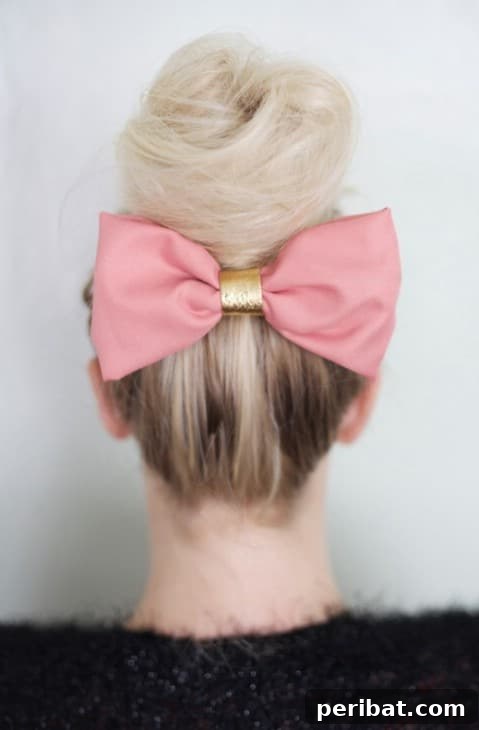 35+ Ingenious No-Sew Craft Ideas 11 Elegant flouncy bow accessory, perfect for hair, made with a hot glue gun
