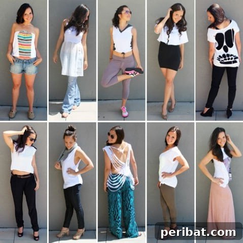 35+ Ingenious No-Sew Craft Ideas 12 Stylish butterfly-style no-sew swimsuit coverup made from a t-shirt