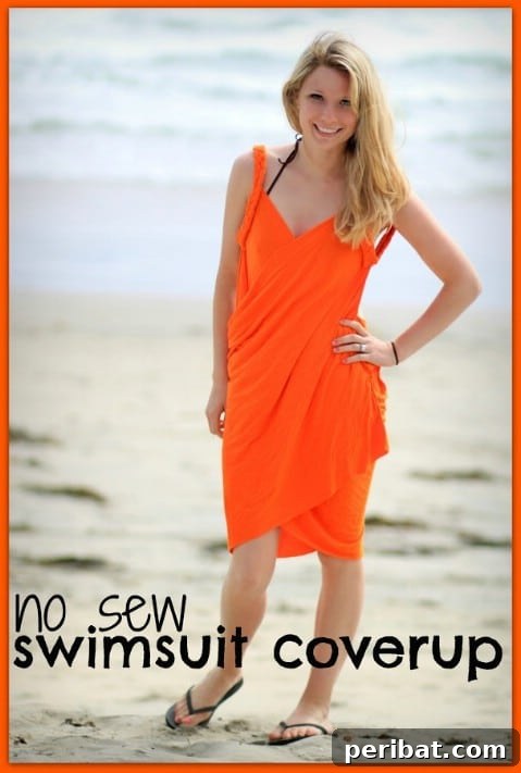 35+ Ingenious No-Sew Craft Ideas 14 Fashionable braided no-sew swimsuit coverup made from jersey fabric