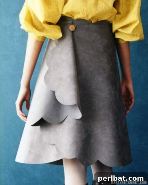 35+ Ingenious No-Sew Craft Ideas 15 Chic no-sew suede wrap skirt, held together with a single button