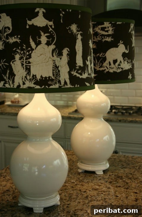 35+ Ingenious No-Sew Craft Ideas 24 Creative no-sew lamp shade makeover using fabric to spice up a dull shade