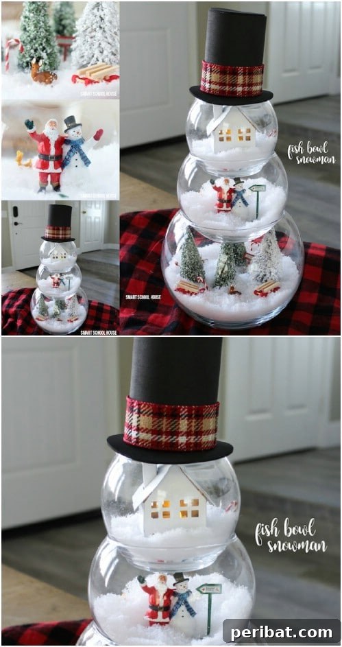 10 Ingenious Fishbowl Upcycles for Stylish Interiors 8 DIY Fish Bowl Snowman