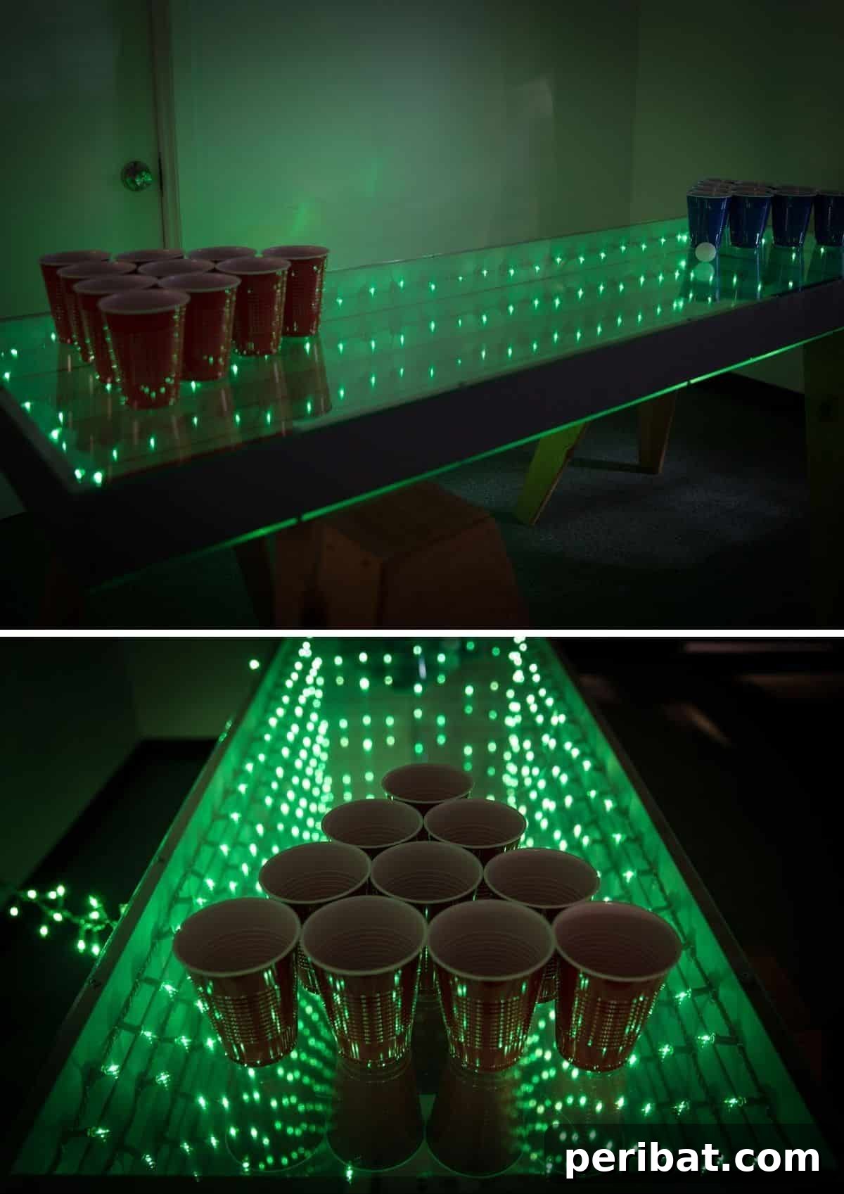 How to build an easy DIY mega-sized infinity mirror table for parties