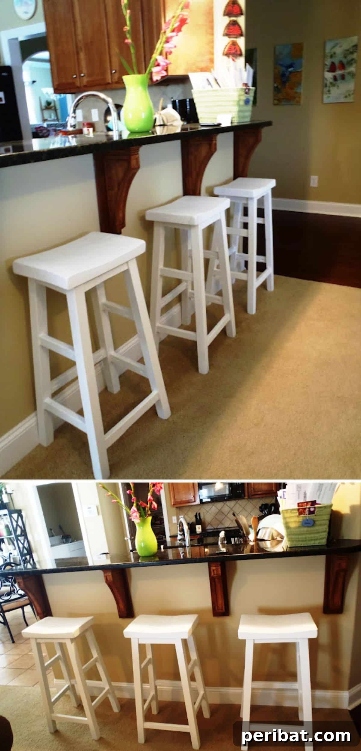 Craft Your Kitchen's Look DIY Barstools for Comfort and Style 13 Simple DIY Grooved Barstool for ergonomic comfort