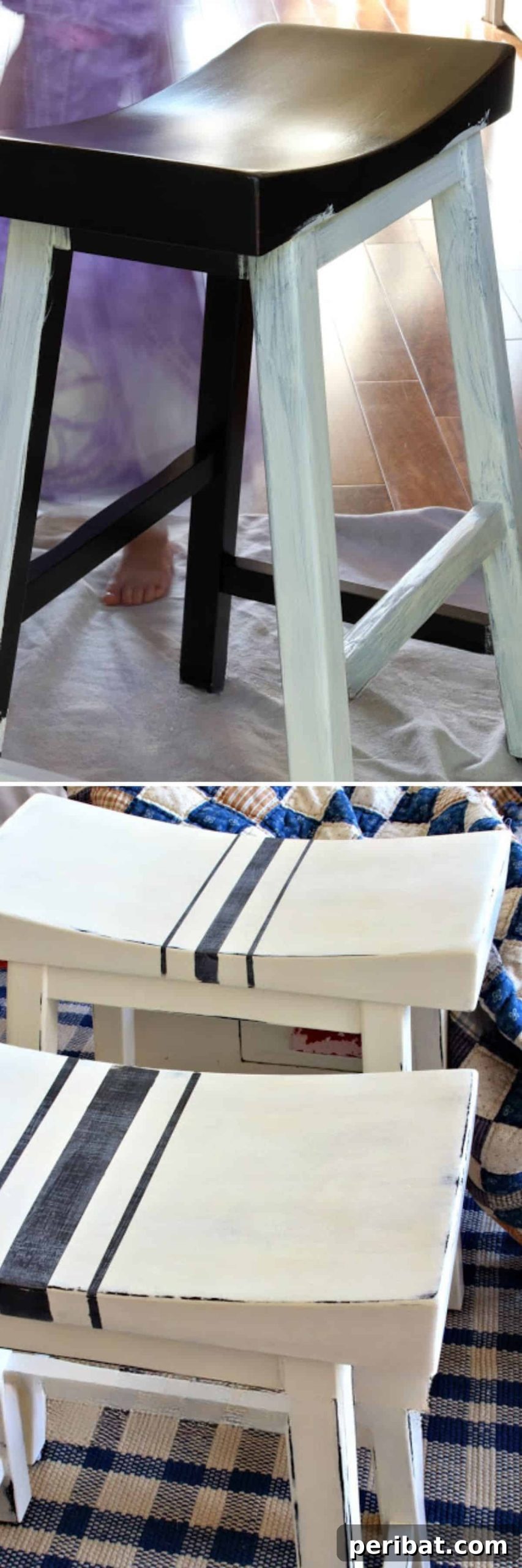 Craft Your Kitchen's Look DIY Barstools for Comfort and Style 15 Savvy Southern DIY Barstools with a charming distressed finish