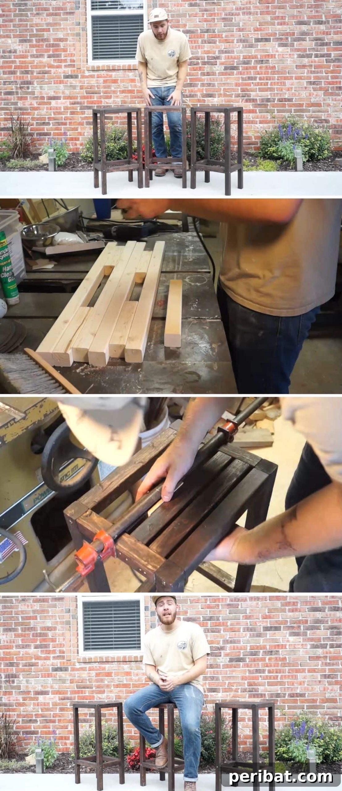 Craft Your Kitchen's Look DIY Barstools for Comfort and Style 17 Cheap and Easy 2x4 Barstools for simple, durable seating