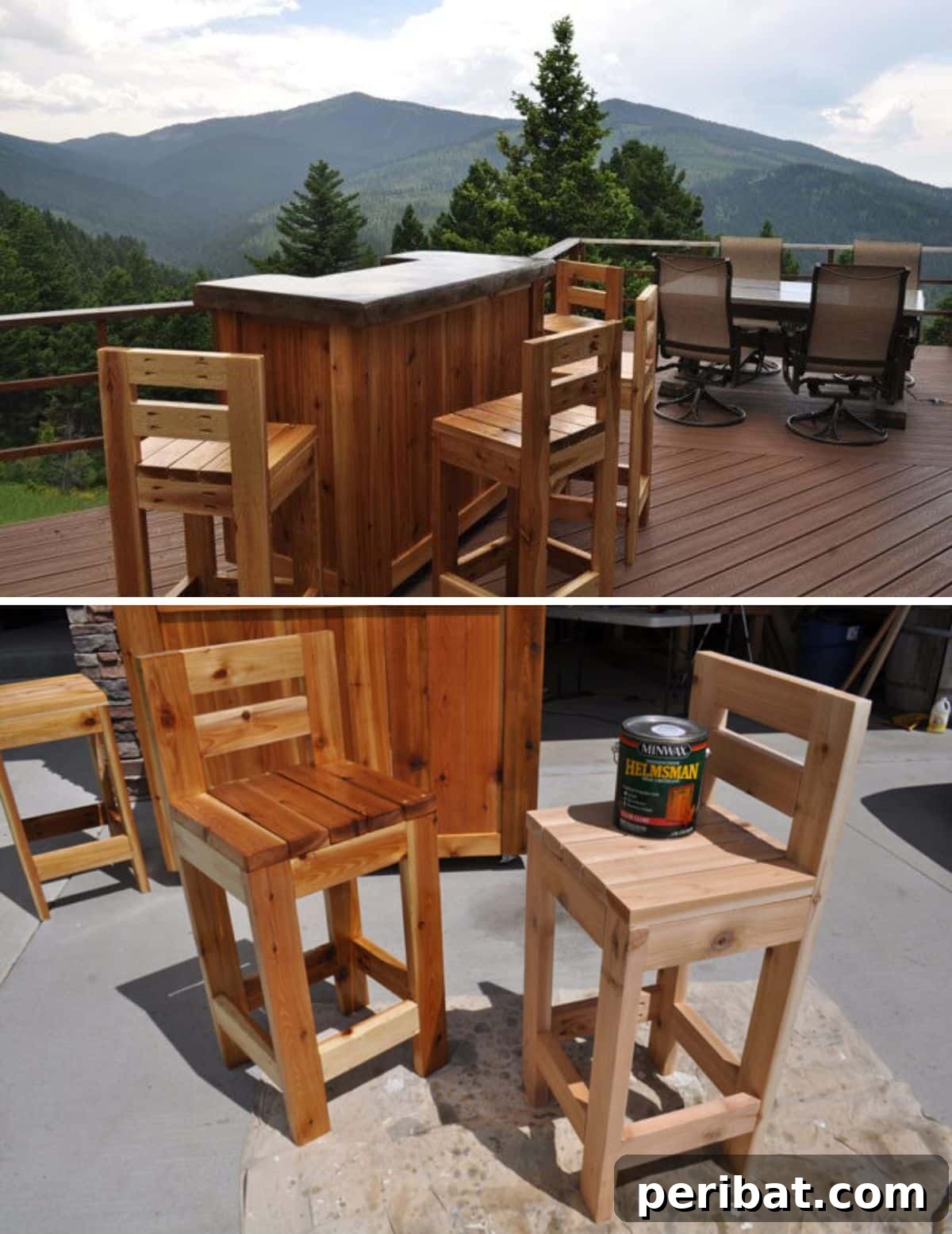 Craft Your Kitchen's Look DIY Barstools for Comfort and Style 6 DIY Wooden Patio Barstools with a rustic charm