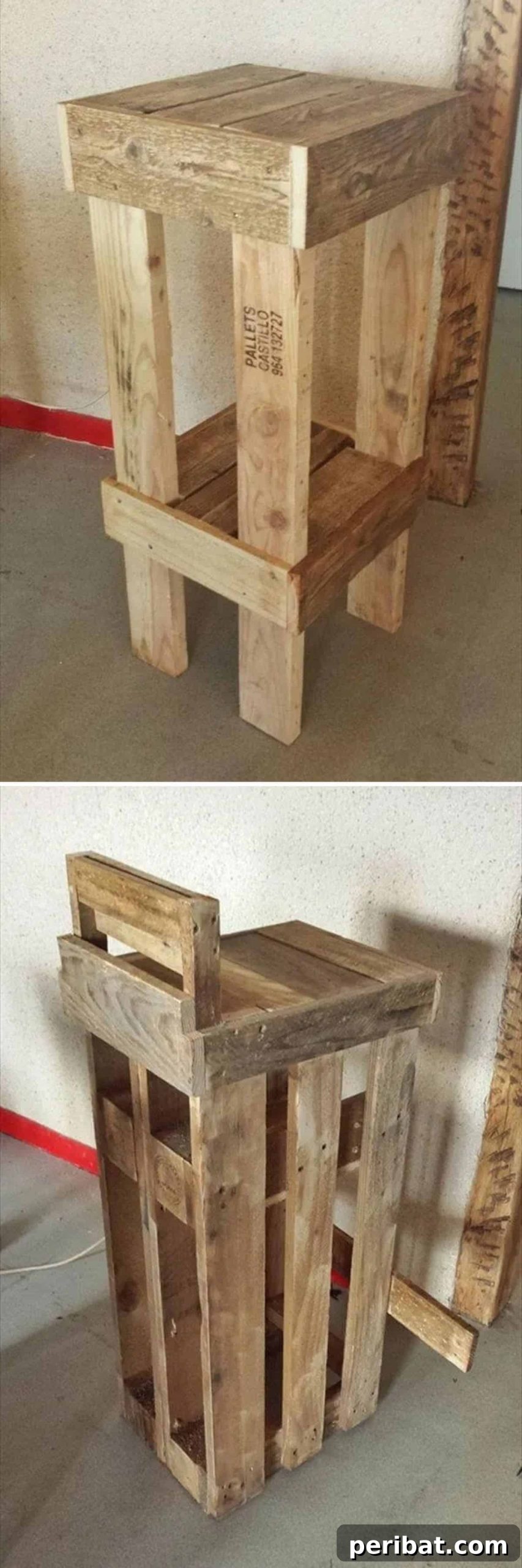 Craft Your Kitchen's Look DIY Barstools for Comfort and Style 7 DIY Repurposed Pallet Stools for sustainable seating