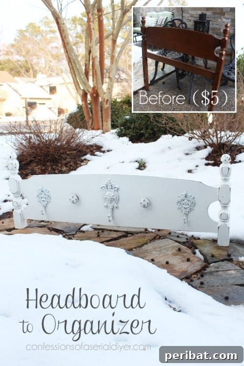 DIY Headboard Organizer
