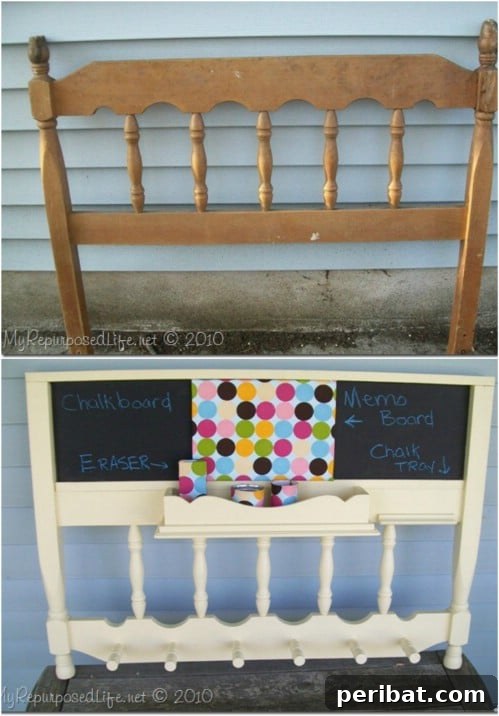 Upcycled Headboard Or Footboard Command Center