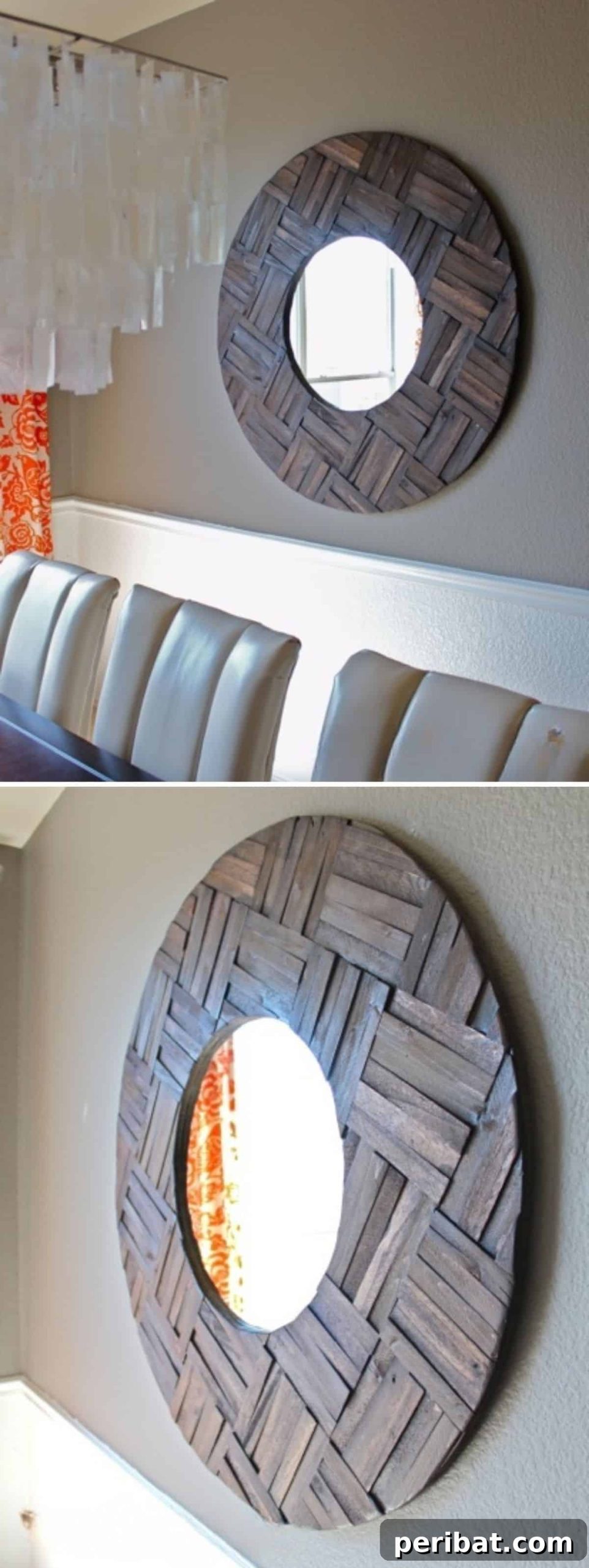 Rustic Wood Shim Mirror