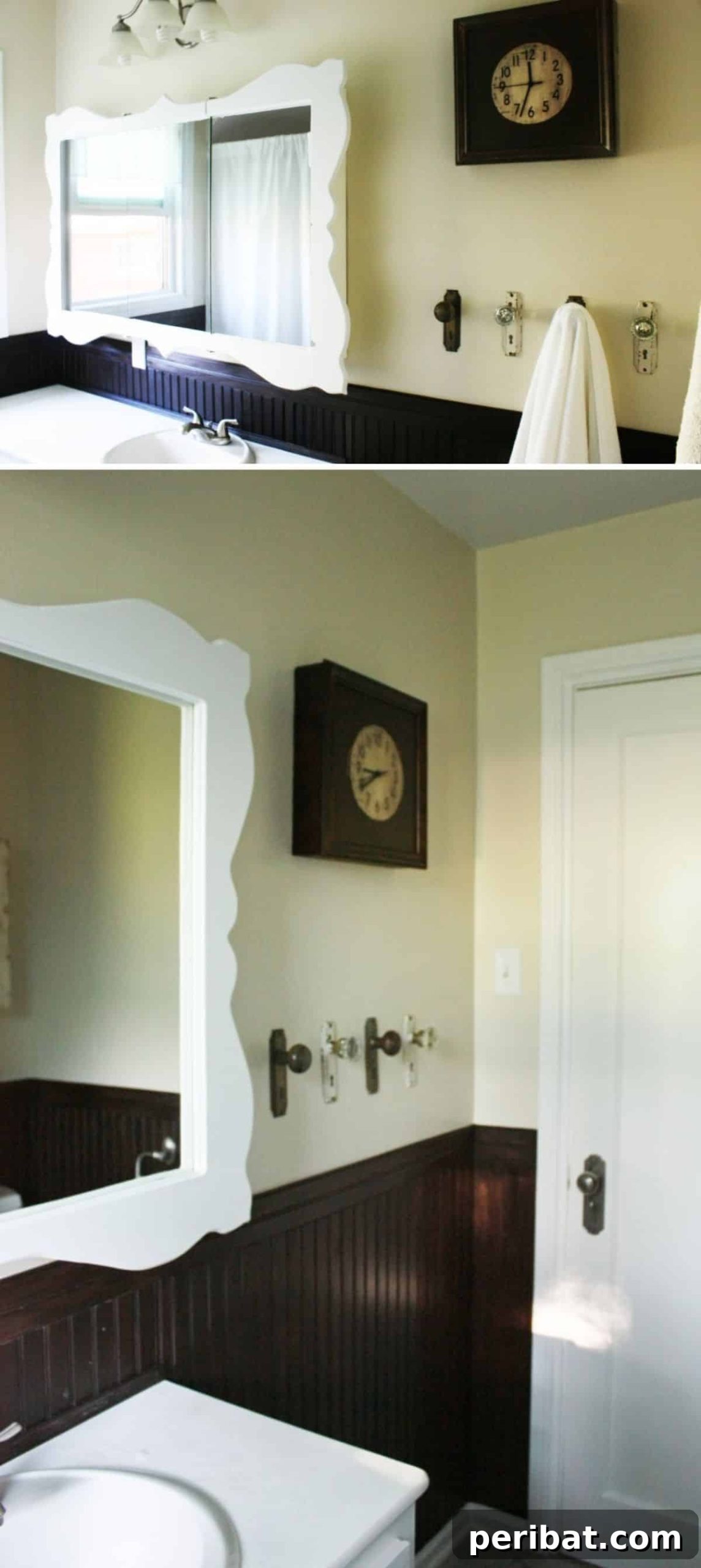 DIY Wooden Bathroom Mirror