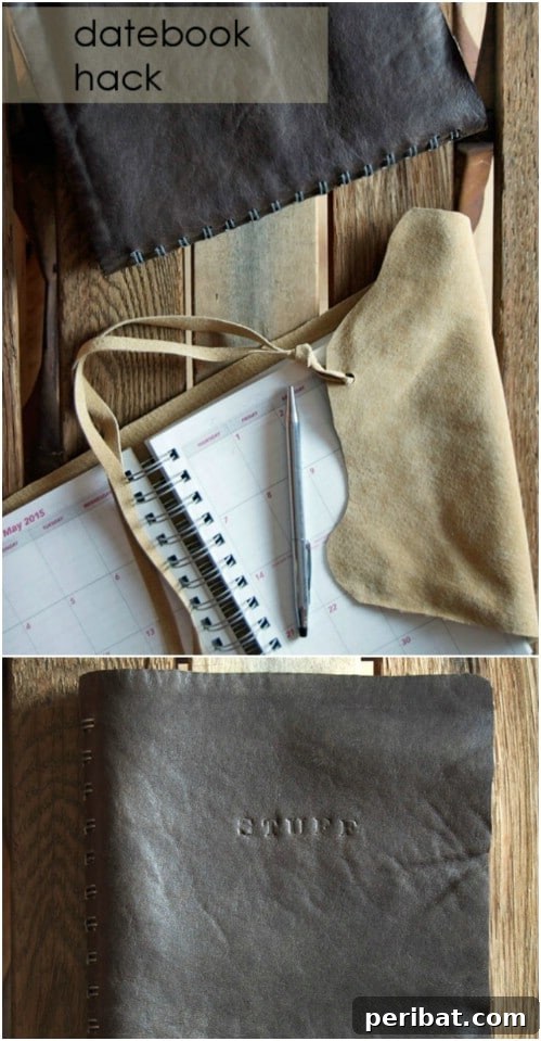 DIY Leather Bound Planner