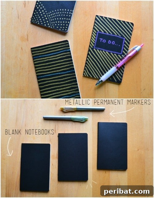 DIY Metallic Pocket Planners