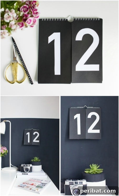 DIY Flip Up Perpetual Calendar