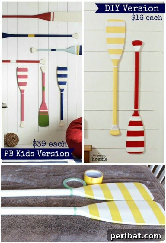 Affordable Elegance 35 DIY Pottery Barn Inspired Decor Ideas 15 Knockoff Pottery Barn Kids Oars Décor