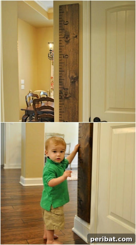 Affordable Elegance 35 DIY Pottery Barn Inspired Decor Ideas 17 DIY Ruler Growth Chart