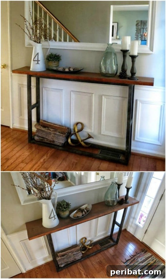 Affordable Elegance 35 DIY Pottery Barn Inspired Decor Ideas 28 Knockoff Pottery Barn Console Table