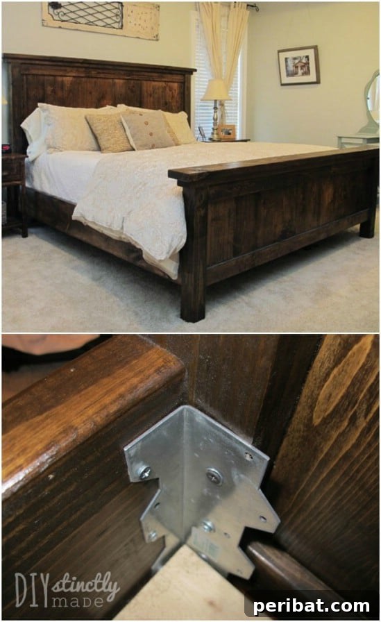 Affordable Elegance 35 DIY Pottery Barn Inspired Decor Ideas 34 DIY Wooden Sleigh Bed