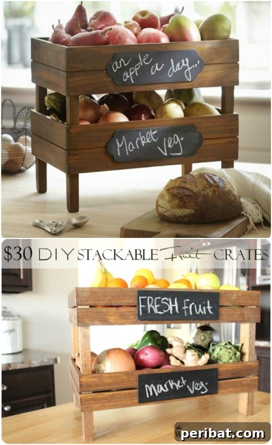Affordable Elegance 35 DIY Pottery Barn Inspired Decor Ideas 35 DIY Stackable Kitchen Crates