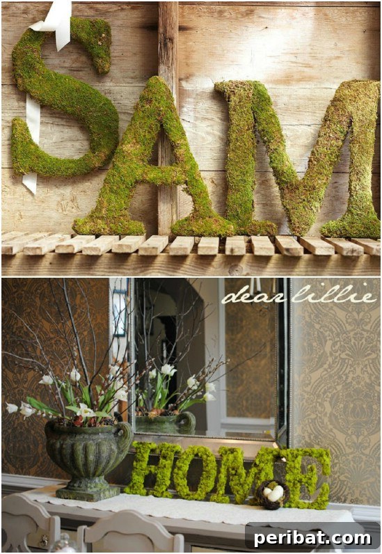 Affordable Elegance 35 DIY Pottery Barn Inspired Decor Ideas 6 Knockoff Pottery Barn Moss Letters